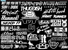 Jdm 35 Car Sticker Decal Pack Car Window Stickers For Jdm Kdm Slammed Race Drift