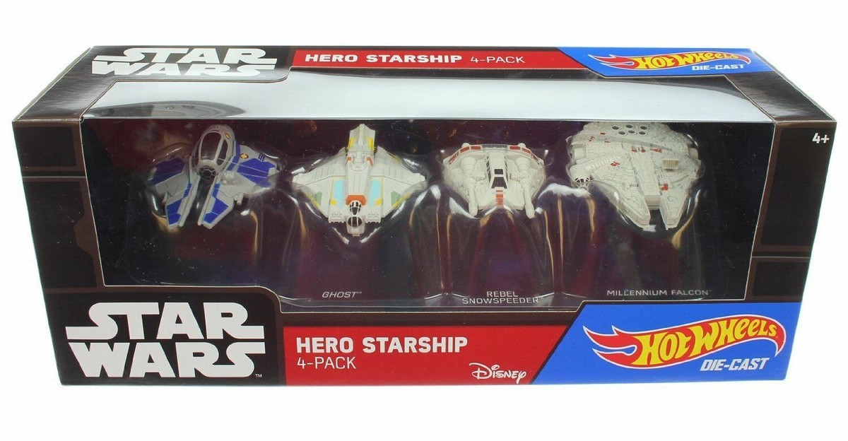 Star Wars Hot Wheelsフィギュア Star Wars - 4 Pack Set of Die-Cast Hero Starships by Hot Wheels | eBay