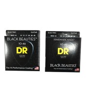 DR Guitar Strings Electric 2 Sets Black Beauties High Performance Coated 10-46