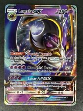 GOLD FULL ART Lunala + Solgaleo GX ULTRA RARE Pokemon SM104a Black Star  Promo LP