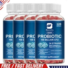 Probiotic Enzyme Capsules 100 Billion CFU Immunity Digestive Support Mood Health