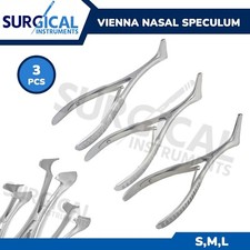 3 Vienna Nasal Speculum ENT Surgical Instruments Small, Medium & Large German Gr