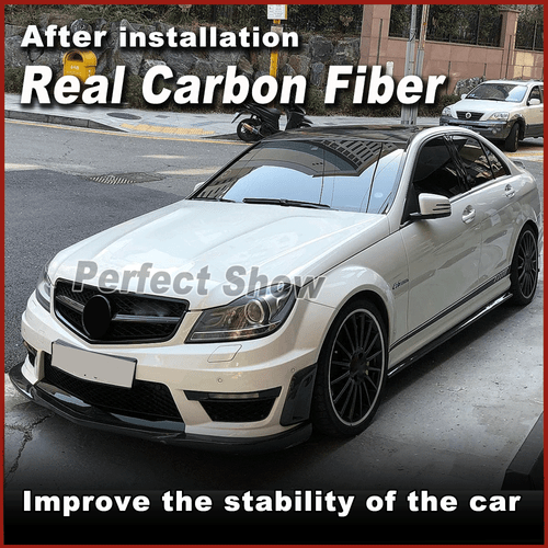 2x Carbon Lufteinlass Abdeckung vorne für Mercedes Benz W204 C63 Limo Coupe - Picture 2 of 16