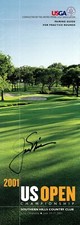 Jack Nicklaus Signed 2001 US Open Championship Pairing Guide JSA Authenticated