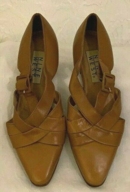 Nine West Womens Youlo Strappy Block Heel Sandal Tan Size 10.0 7spt for