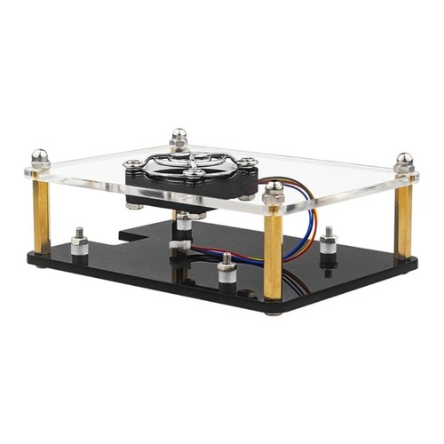 Acrylic Case Protective Housing Cooling Fan Heatsinks for Pi 5 Board - Afbeelding 5 van 10