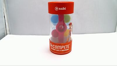 NEW Nabi 22004 Kids Pink Wristband & Four Assorted Colored Caps For Nabi Compete