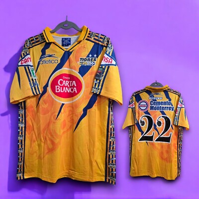 TIGRES UANL Season 97/98 Home - Retro - JAVIER LOZANO # 22 - 2XL