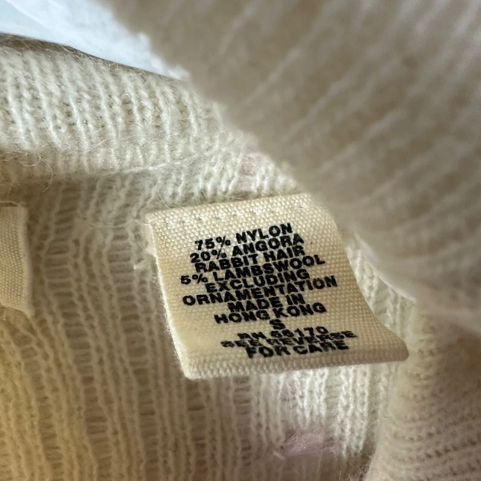 Suéter Anthropologie Sleeping On Snow para mujer pequeño cuello alto angora lana de cordero Foto 4 de 4