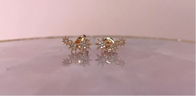 Boucles D'oreilles Boule Or 14K Hypoallergéniques - Taille 3/4/5mm, Fermoir à Vis, Cadeau Noël