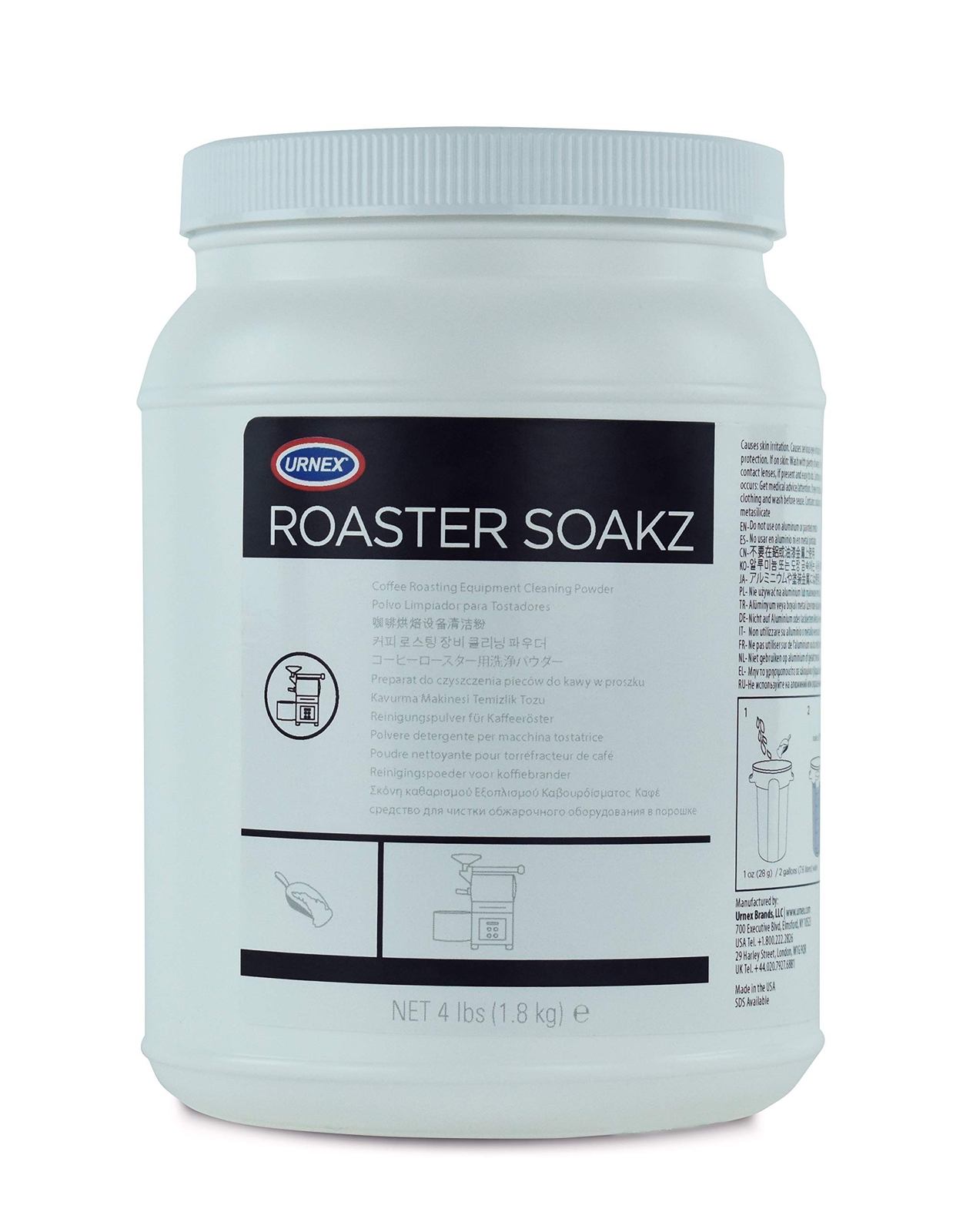 Roaster Soakz, Coffee Roasting Equipment Cleaning Powder, 1.8KG