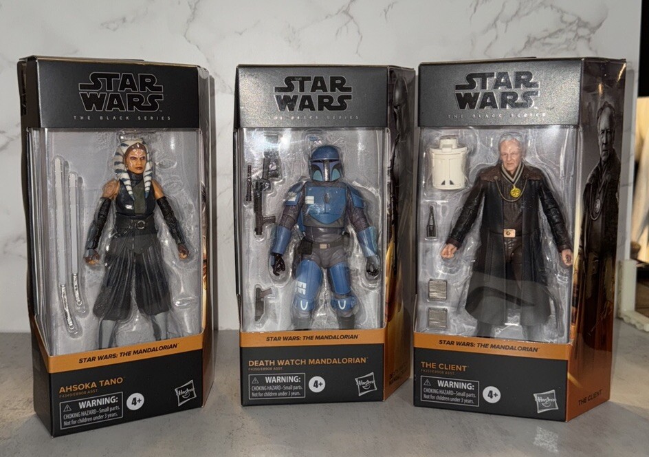 Star Wars Black Series-Death Watch Mandalorian ,The Client , Ahsoka Tamo 6” NIB