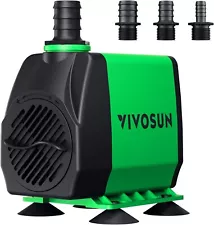 VIVOSUN Water Pump Hydroponics Pond Fountain Aquariums Submersible Fish Tank