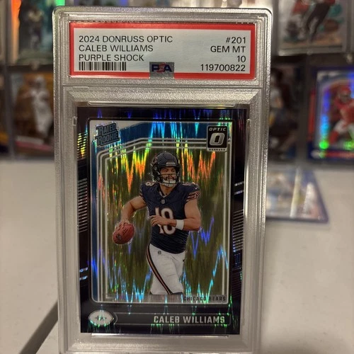 2024 Panini Donruss Optic Caleb Williams # 201 Purple Shock PSA 10 ( RC ) 💥🔥💥
