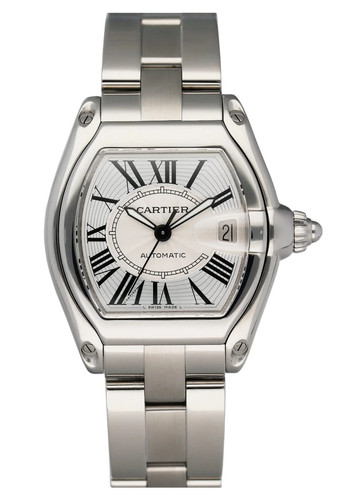 Cartier Roadster W62025V3 Silver Dial Mens Watch