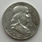 1957-D 50C Silver Franklin Half Dollar Au Denver Mint