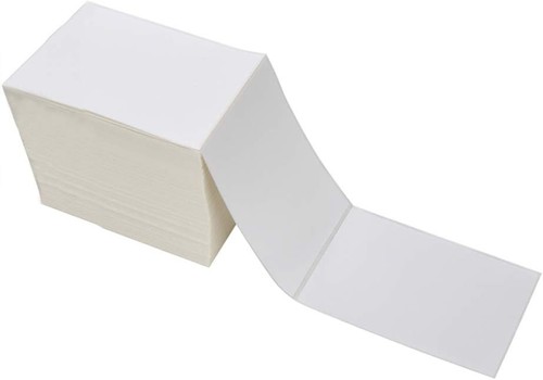 Fanfold 4 x 6 Direct Thermal Labels White Perforated Shipping Label, 500 Labels - Bild 2 von 4