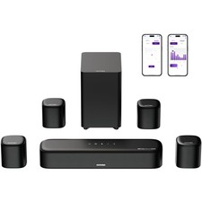 7.1ch Sound Bar with Dolby Atmos, Surround Sound System for TV with 4 Surroun...