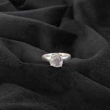 Rare Rose Quartz Gemstone 925 Sterling Silver Handmade Jewelry Ring Gift For Her