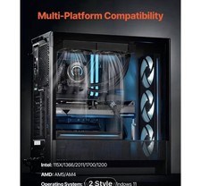 VEVOR 240mm Liquid CPU Cooler w LCD Display | Dual Fan AIO 5