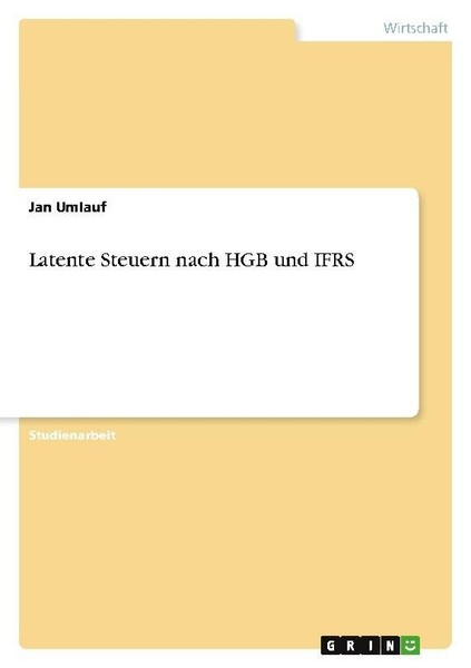 Latente Steuern Nach HGB Und Ifrs Jan Umlauf-image