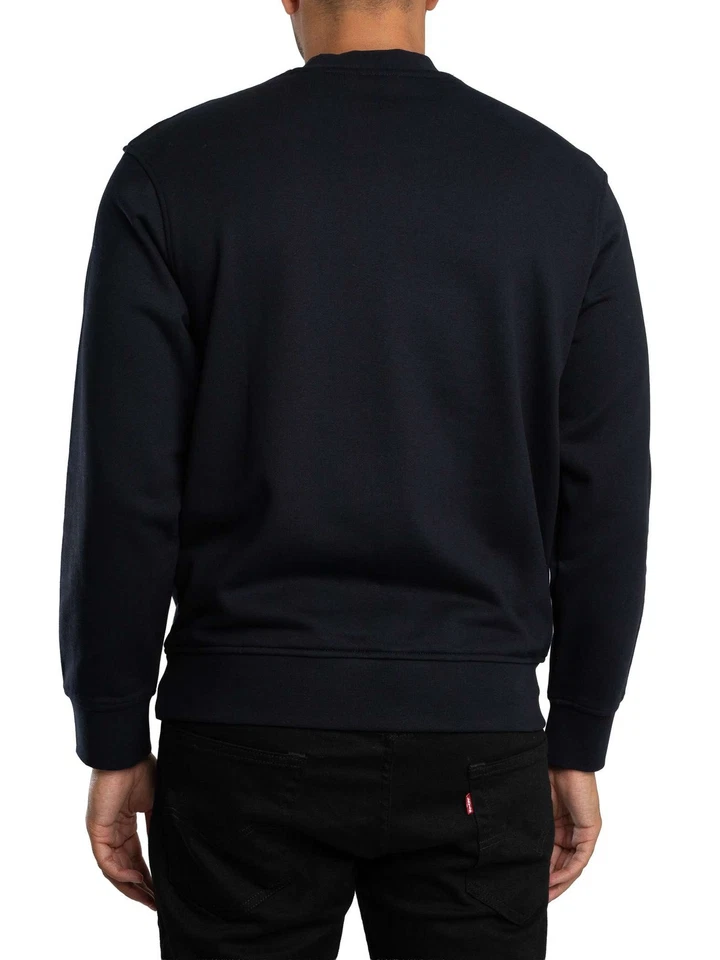 Armani Exchange Men's Raised Logo Sweatshirt, Blue - Image 3 of 4