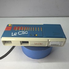 Vintage Le Clic 110 Pocket Size Camera w/Strap 1980s UNTESTED Made in USA
