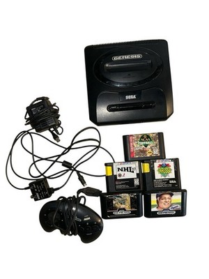 Sega Genesis Model 2 MK-1631 Console System w/ 5 Games   Tested & Working Task