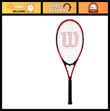 Recreational Tennis Racket for Adults - Grip Size 3 4 3/8" - Red/White/Black