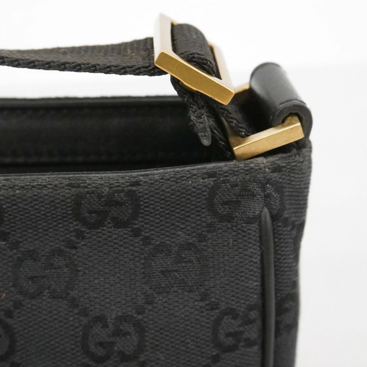 Gucci GG Canvas Pouch Black Gold Hardware Non-XL thumbnail 8