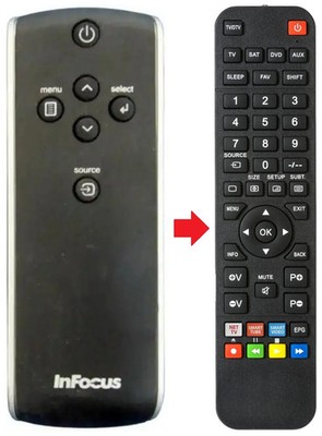 Fernbedienung geeignet für INFOCUS IN26 | W240 | W260