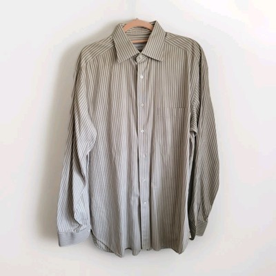 ermenegildo zegna dress shirt ERMENEGILDO Zegna Vintage P Comfort Fit Striped Dress Shirt 42 /16.5