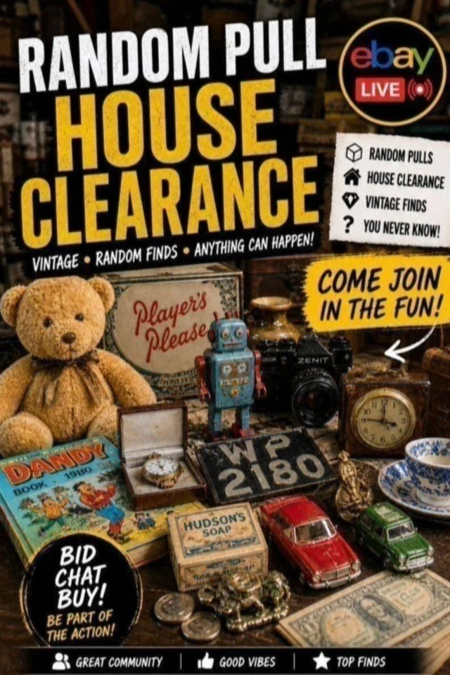 £1 STARTS –House Clearance Madness – Endless Deals Live