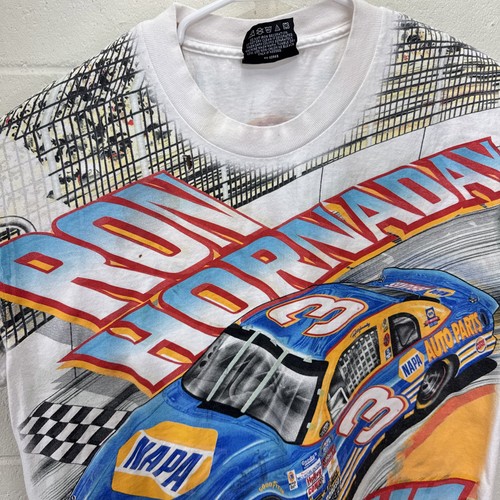 Vintage Chase Ron Hornady NAPA NASCAR AOP T Shirt Size Large Out In Front - Picture 8 of 19