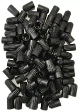 (100) Long Plastic Black Sealing Tire Cap for TR20008 TPMS Valve Stem