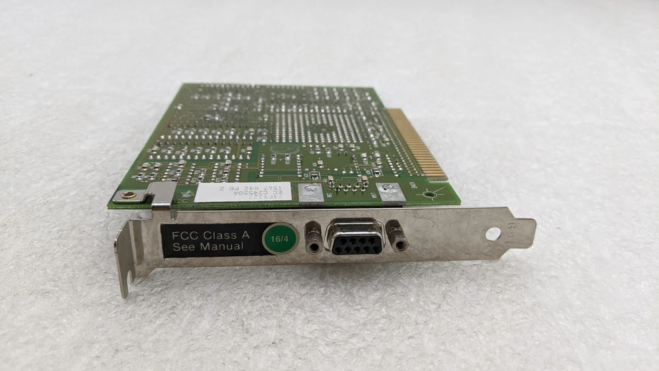 K1 M93 IBM 8-Bit Db9 16/4 ISA Token Ring Card (74F9327) FREE SHIPPING - Image 4 of 4