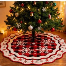 100 100cm Christmas Tree Skirt Tree Mat Xmas Holiday Party Decorations Ornaments