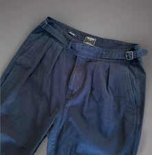 Todd Snyder Gurkha Men's 38X32 Pants Blue Italian Fabric Cotton Casual