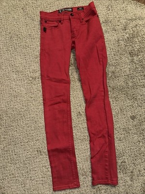 Men s Red Hot Topic  Rude Lip-Service  Skinny-Fit Denim Jeans Size W26/L32