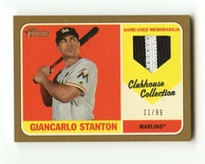 2018 Topps Heritage - Clubhouse Collection Relics  StantonCCR-GST Gold /99 (MEM)