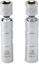 2 Pack Magnetic Spark Plug Socket 3/8 Drive 12 Point Removal Tool for BMW & MINI