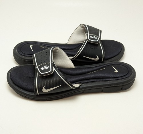Womens Nike Slides Black Comfort Footbed Slip On Sandals 360883-011 Size 10