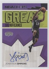 2016-17 Panini NBA Hoops Great SIGnificance Jonathon Simmons #16 Auto 2r5