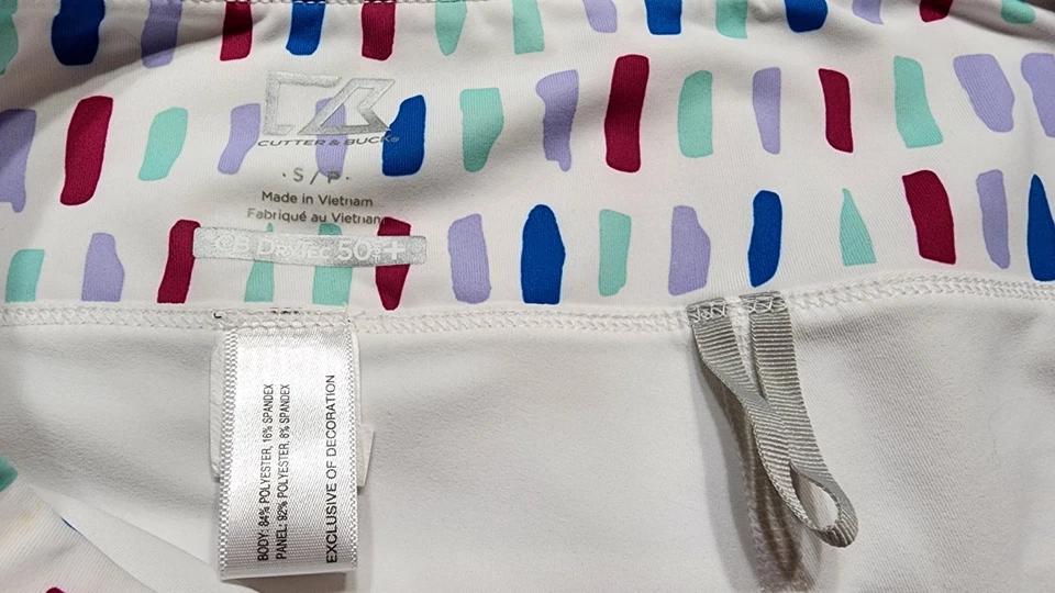 Skort atlético Cutter & Buck estampa geométrica multicolorida tamanho P/P B103 - Imagem 4 de 4