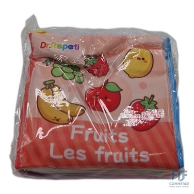 Dr.Rapeti 6 Baby Stoffbücher Französisch Soft Book Lernspielzeug Set für Babysab