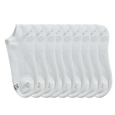 K. Bell Women's No Show Socks Pack of 10 Pairs , Sock size 9-11, White