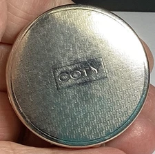 Vintage Coty Compact Silvertone1 3/4in Cosmetic Powder Makeup Mirror