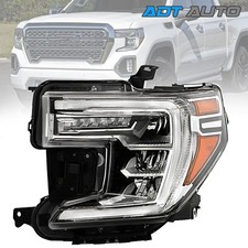 Full Led Front Headlight For Gmc Sierra 1500 2019-2022 Driver Headlamp Assembly