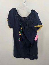 Pre-Owned J Crew Navy Size XS Shift Knee Length Short Sleeve Dress