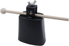 4" Steel Cowbell, 4Inch Hand Percussion Instrument with Handle  Stick, Loud Noi